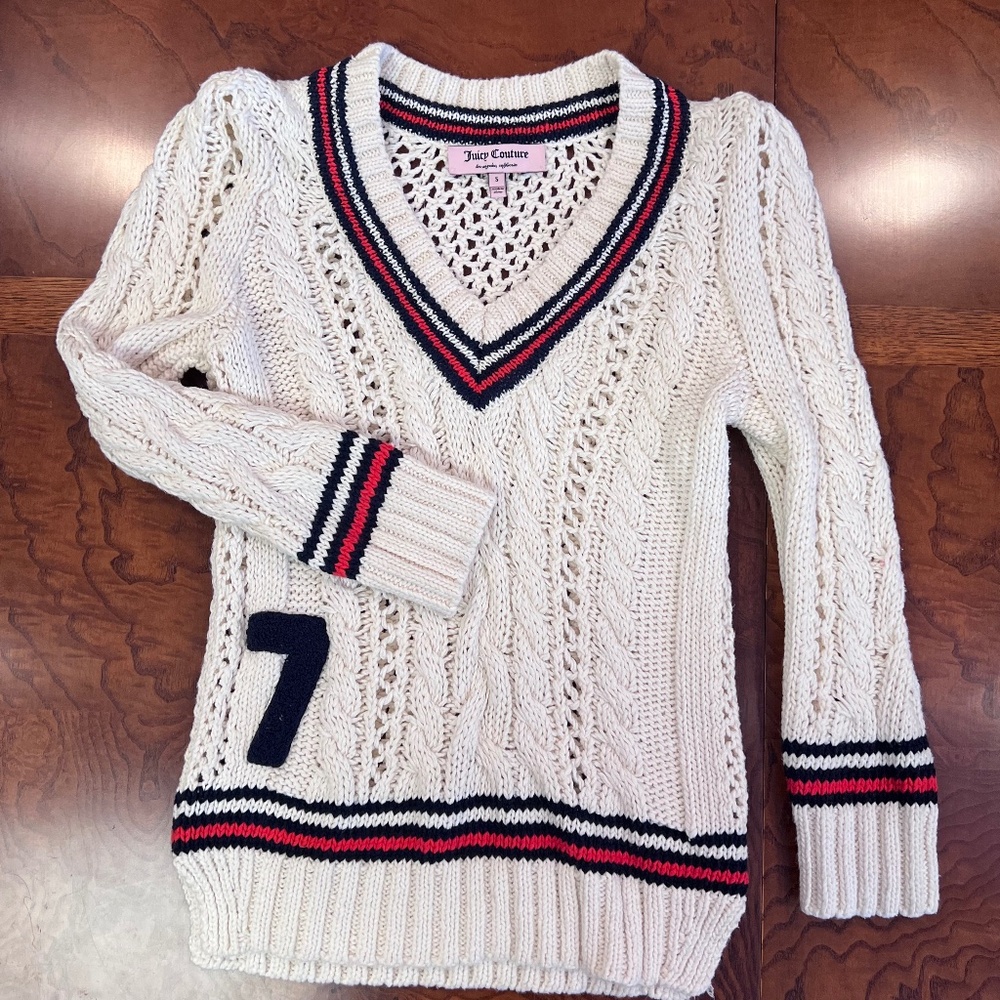 JUICY COUTURE VINTAGE COLLEGIATE SWEATER S SMALL